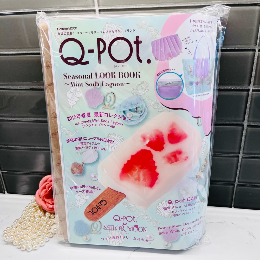 Q-Pot 2015 Mint Soda Lagoon Collection Mook Book Japan with 
Tote bag (RARE)